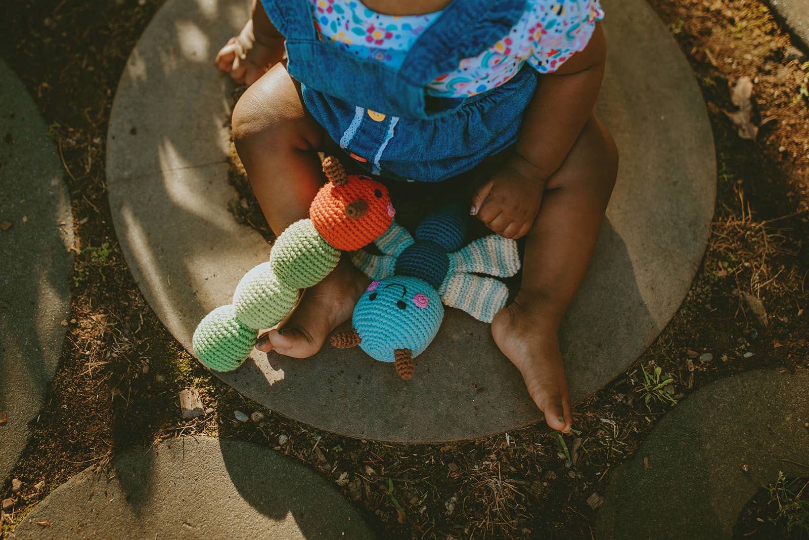 Caterpillar Rattle – Handmade Organic Cotton Baby Toy