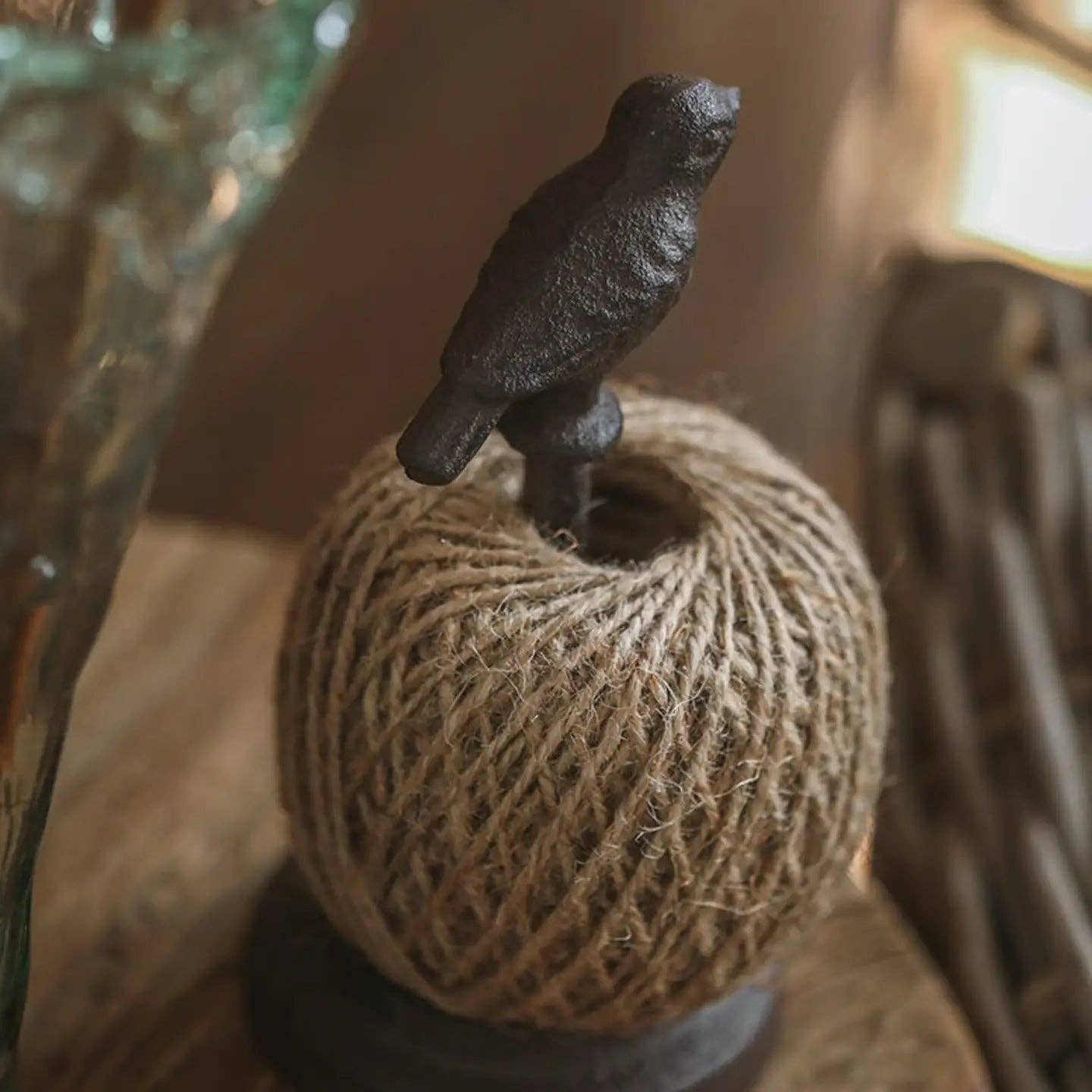 Cast Iron Spool Holder: Bird