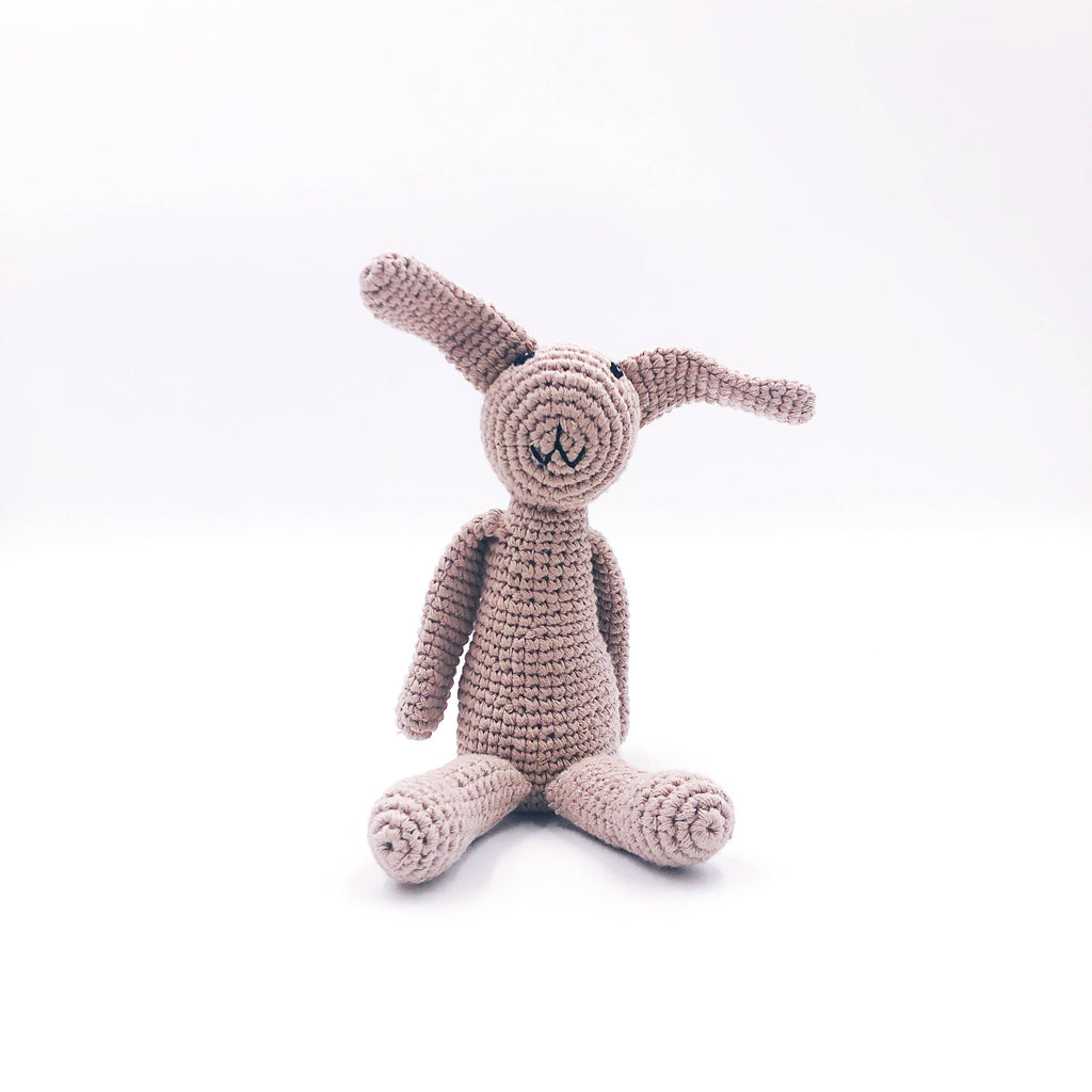 Organic Baby Rattle: Teal