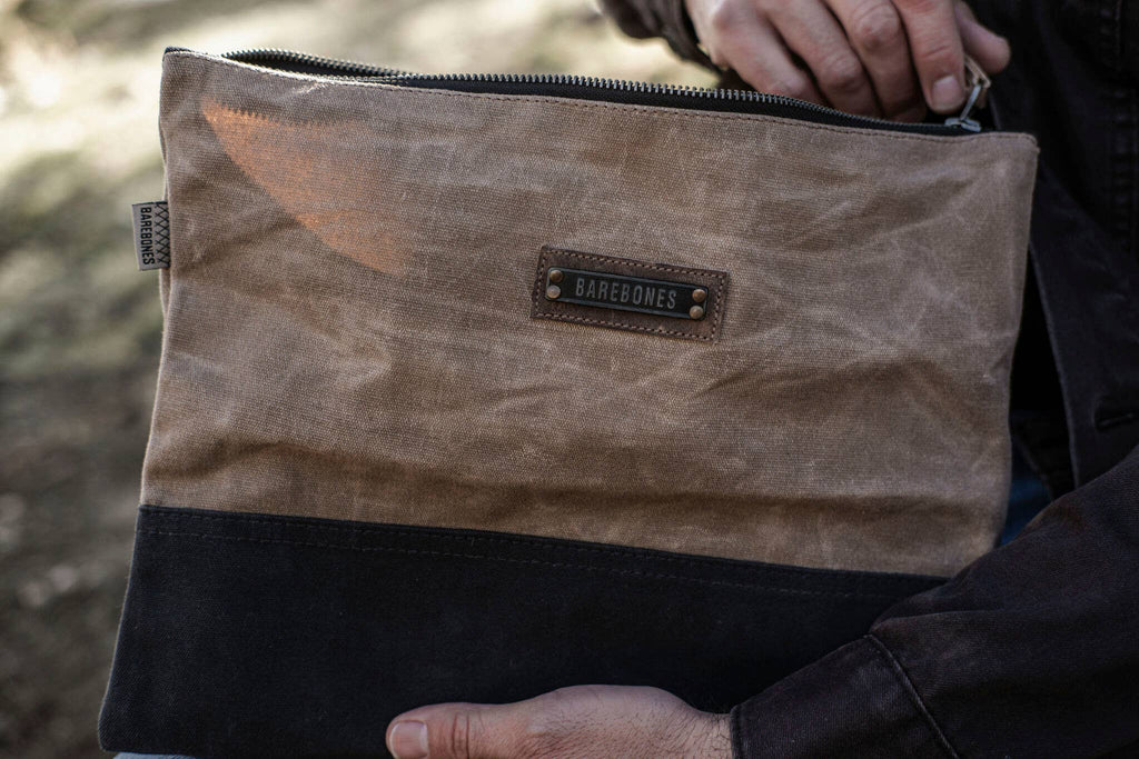 Neelum Zipper Pouch Bag -Waxed Large
