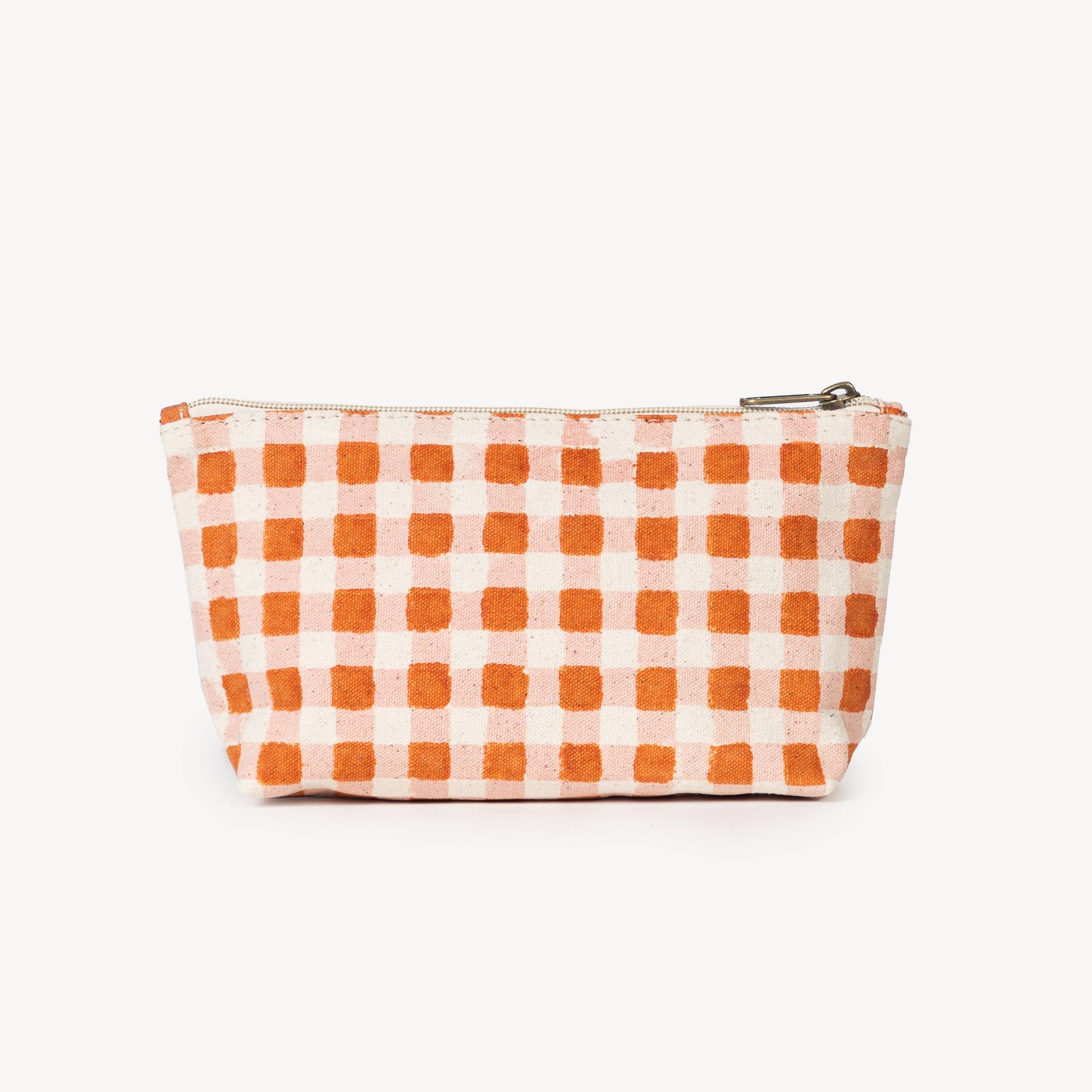 Harvest Gold Gingham Small Waterproof Pouch