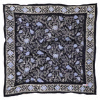 Large Wild Rag Batik Bandana Blue Navy Foliage