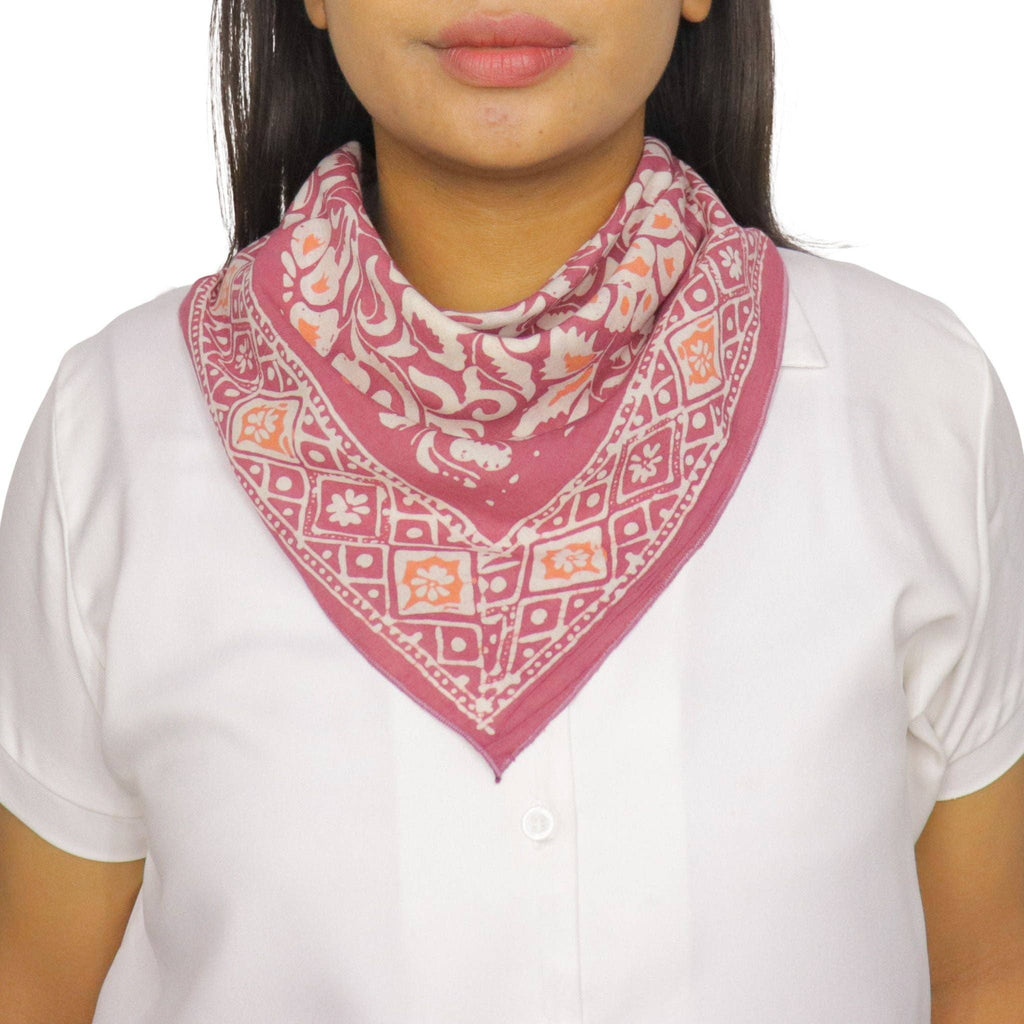 Batik Bandana – Plum Haze | Floral | Purple
