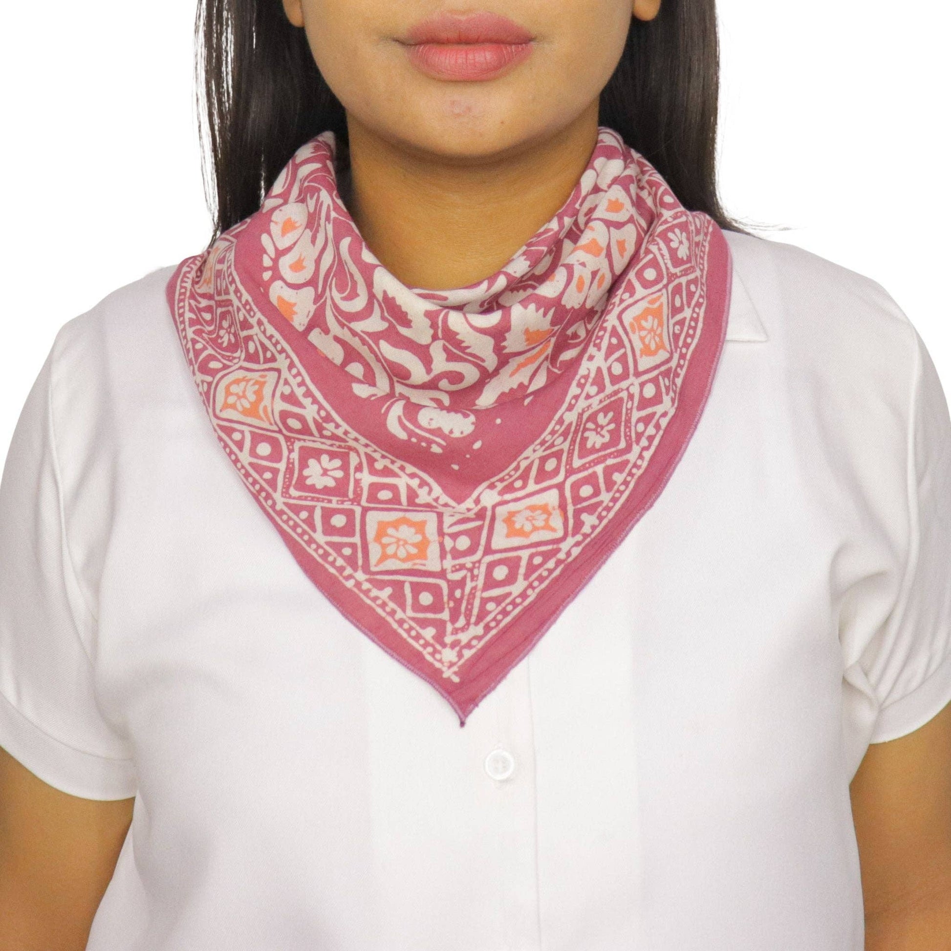 Batik Bandana – Plum Haze | Floral | Purple