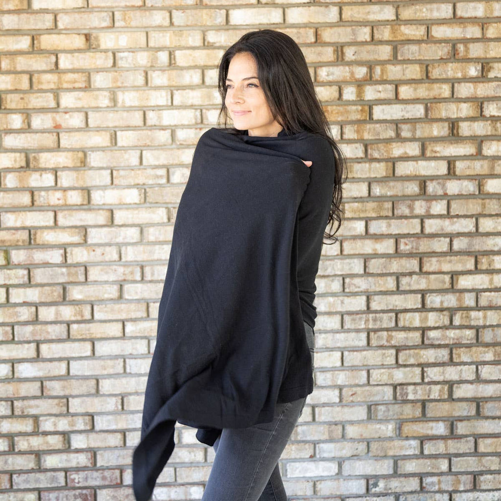 Dreamsoft Organic Cotton Travel Scarf — Black