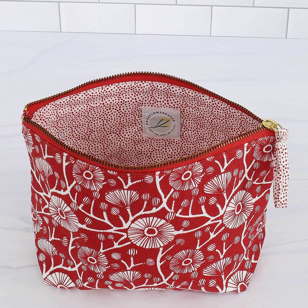 Camellia Medium Canvas Pouch