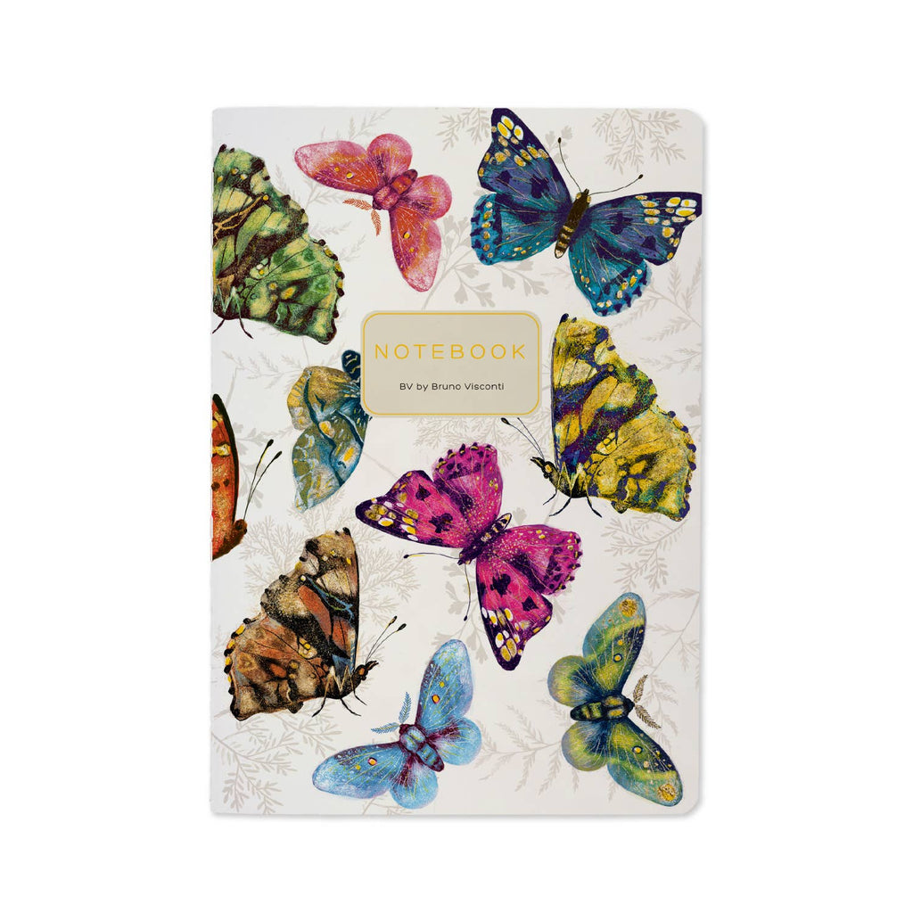 Butterflies on White Notebook
