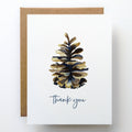 Pinecone Thank You Card