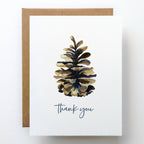 Pinecone Thank You Card
