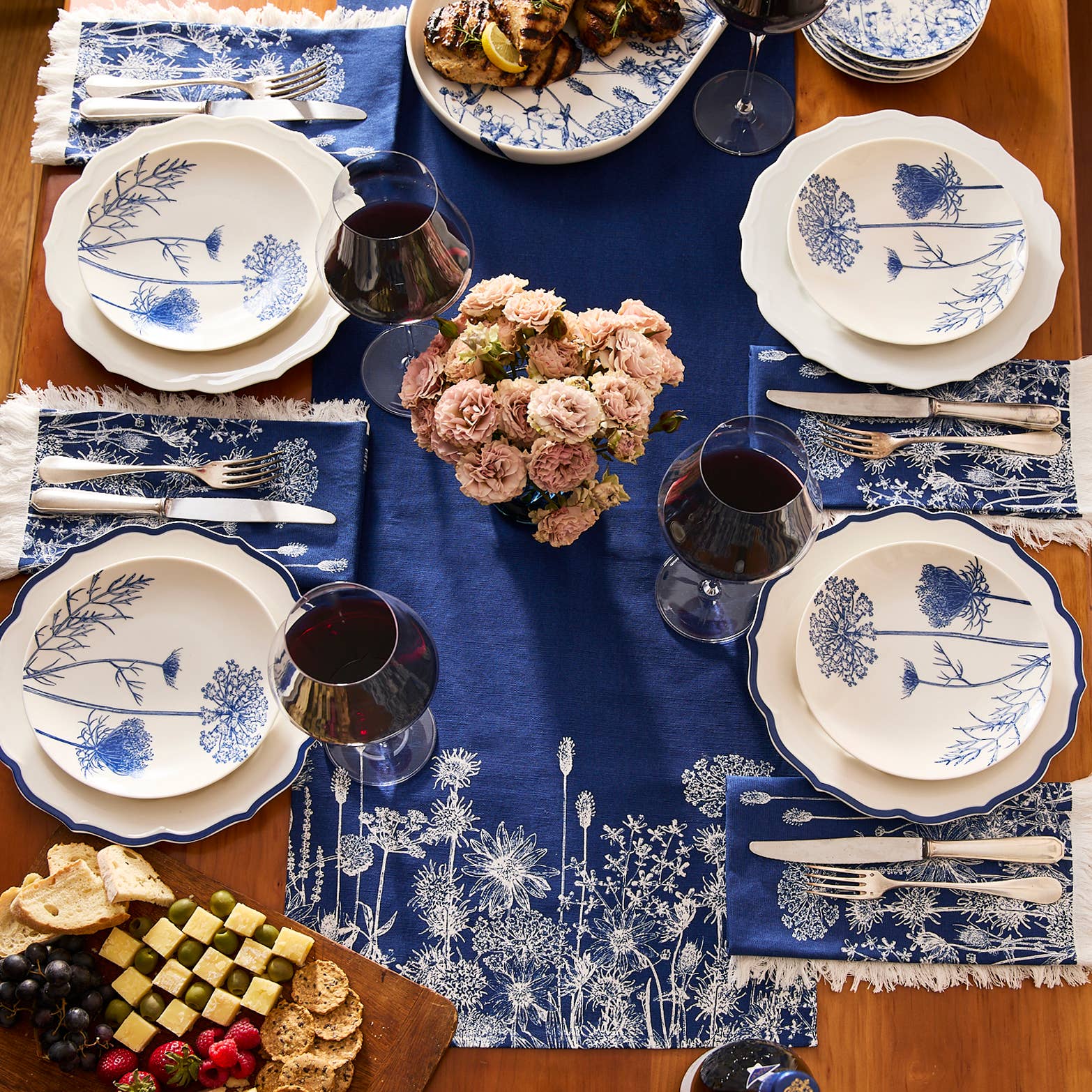Summer Blues Table Runner: 16" x 108"