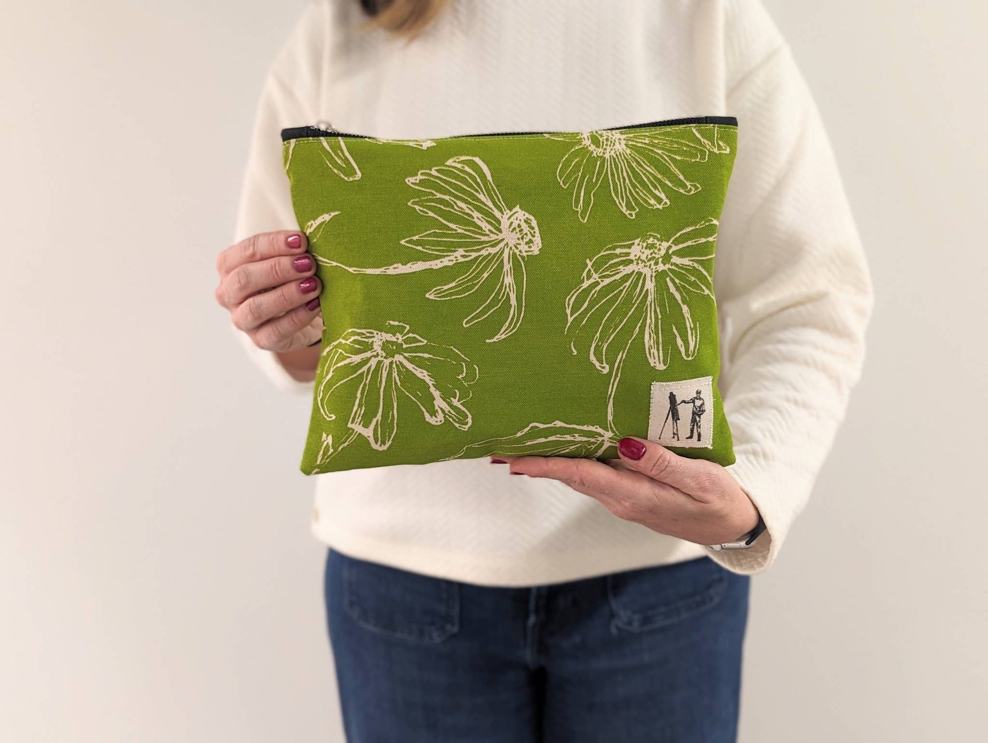 Driftwood Zippered Pouch - Key Lime Green