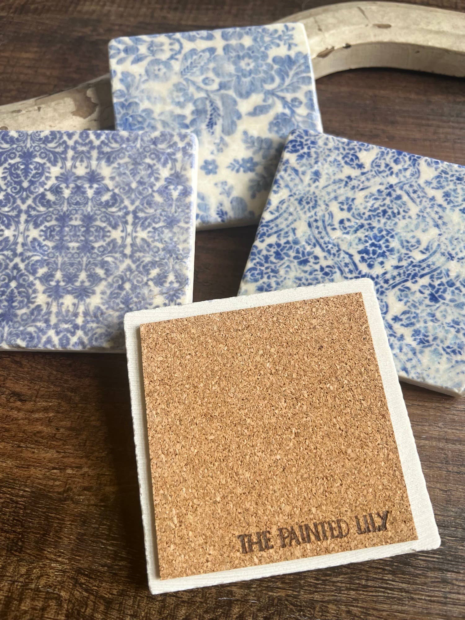 Aged Blues Stone Coaster | Single