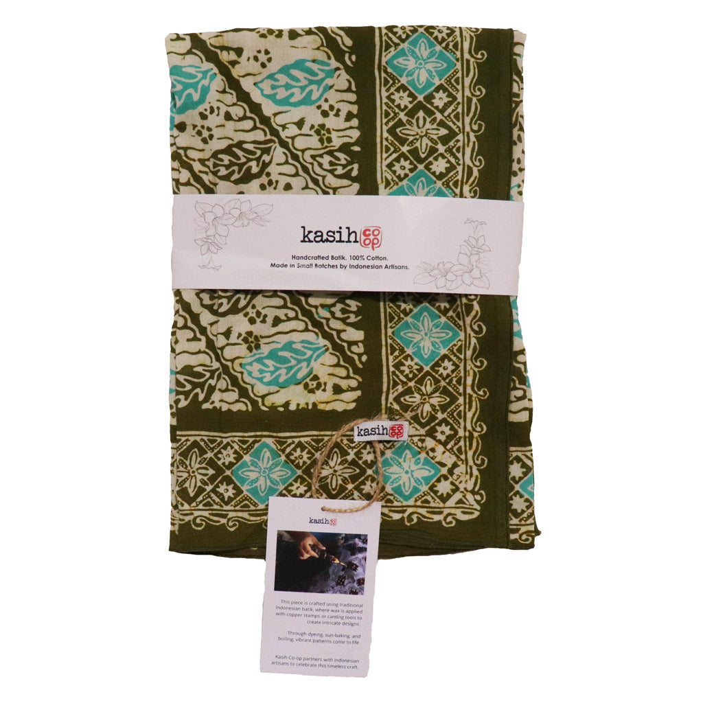 Batik Bandana-Leaf Lovers, Green