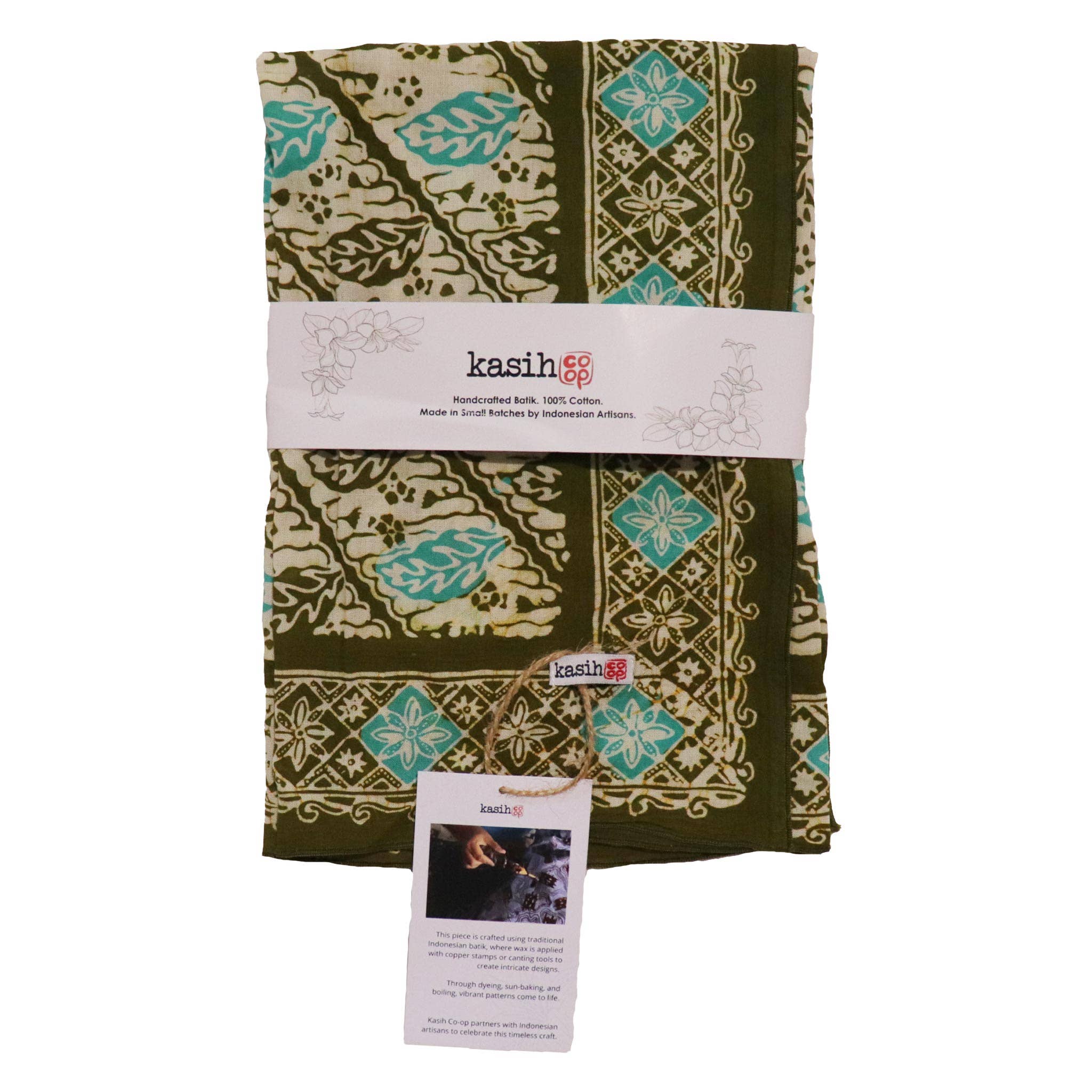 Batik Bandana-Leaf Lovers, Green