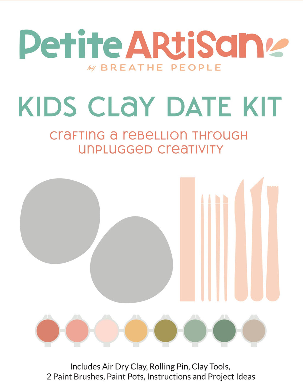 Kids Deluxe Clay Date Activity Kit – Clay Kit for Two