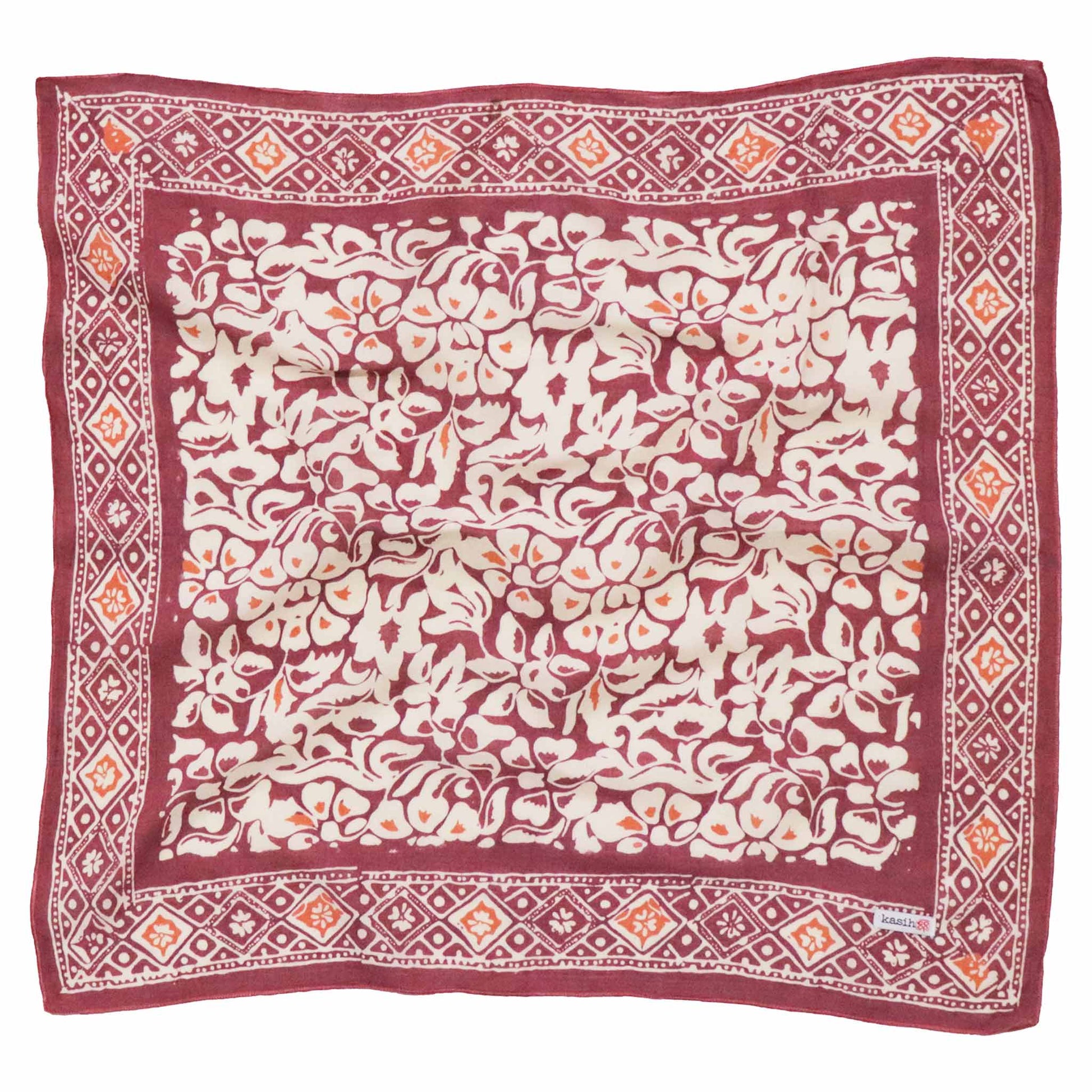 Batik Bandana – Plum Haze | Floral | Purple