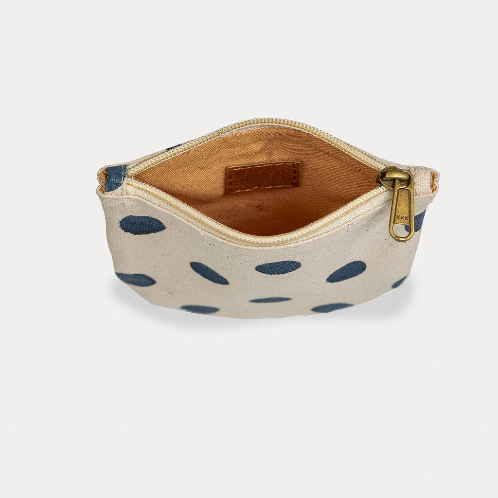 Indigo Dot Half Moon Pouch