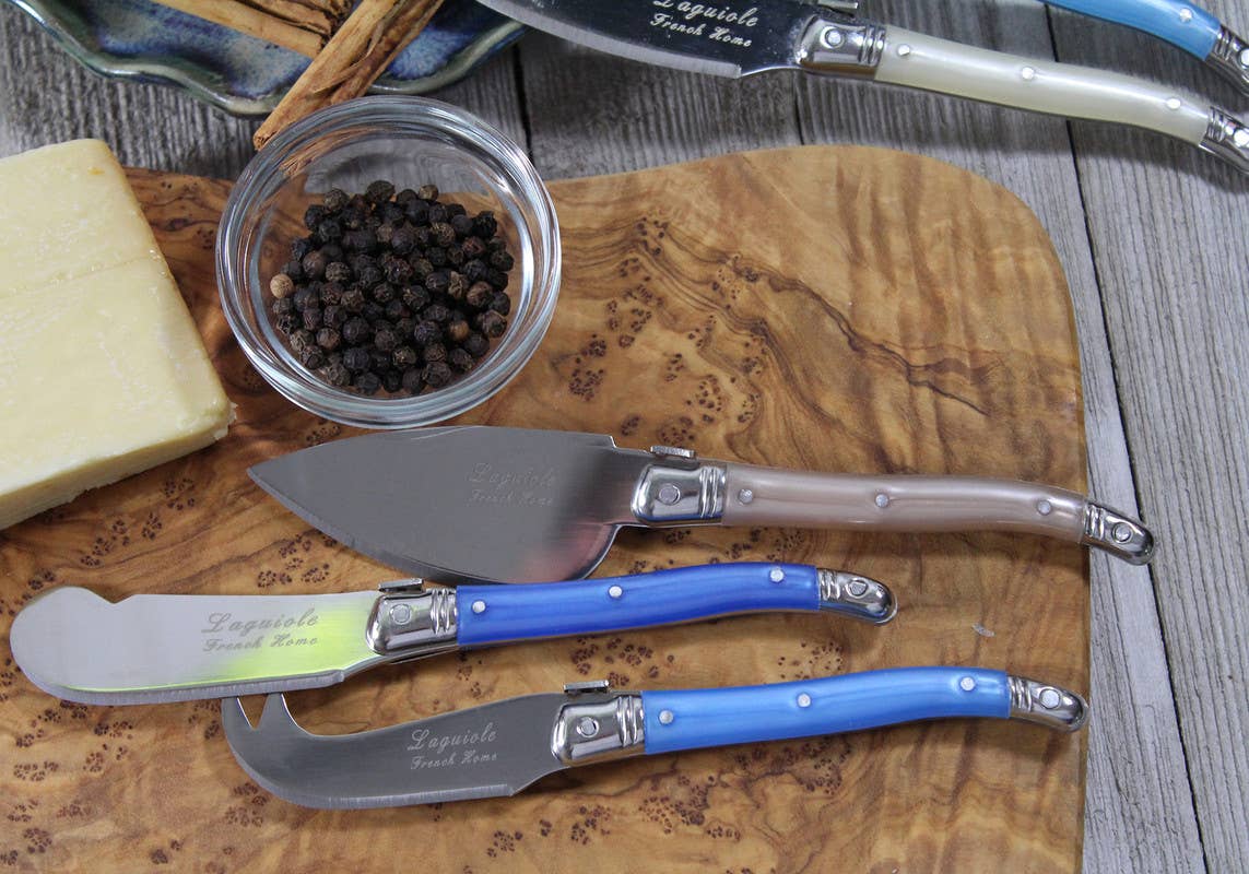 Laguiole 3-Piece Cream and Blue Cheese Knife Set