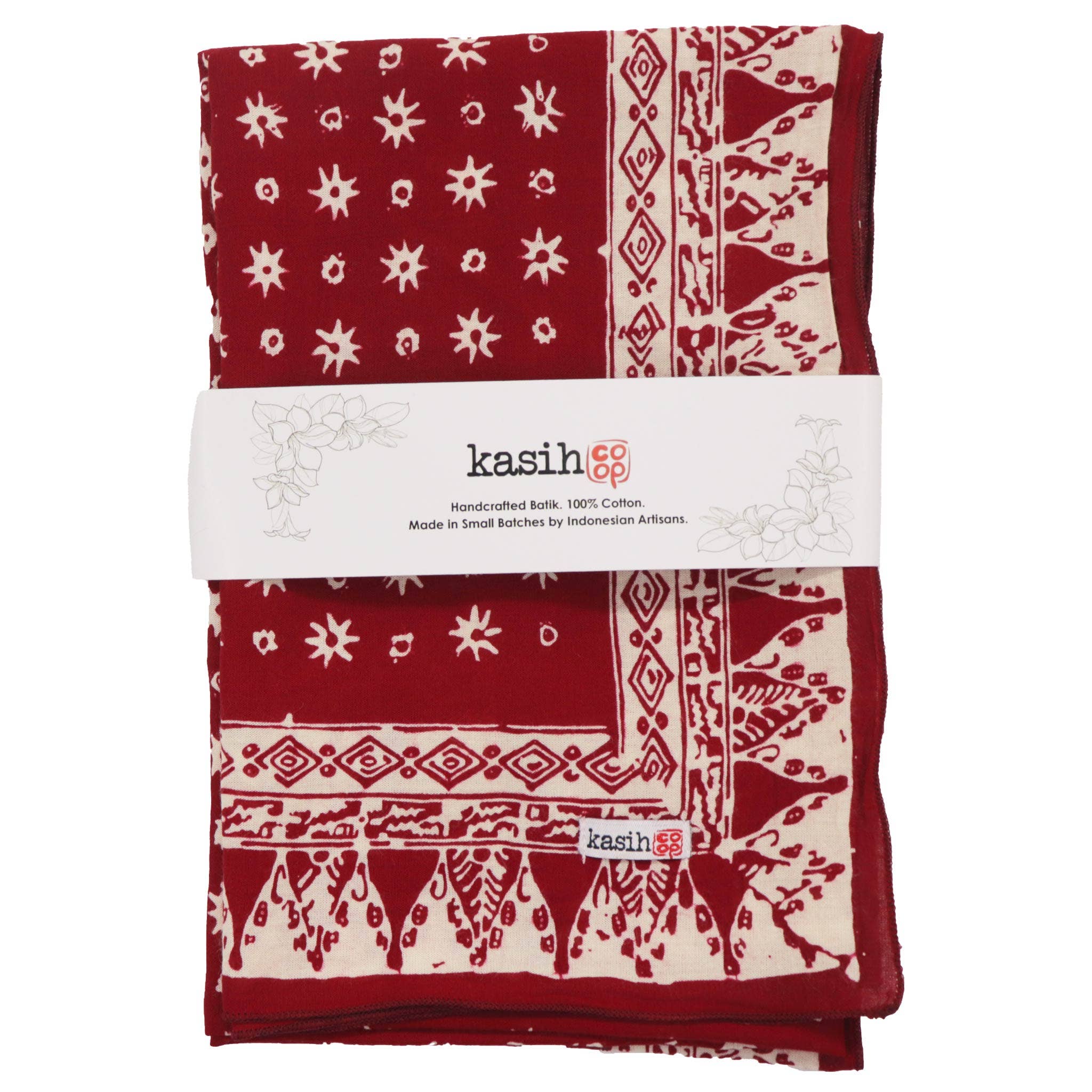 Batik Bandana - Celebrations, Red