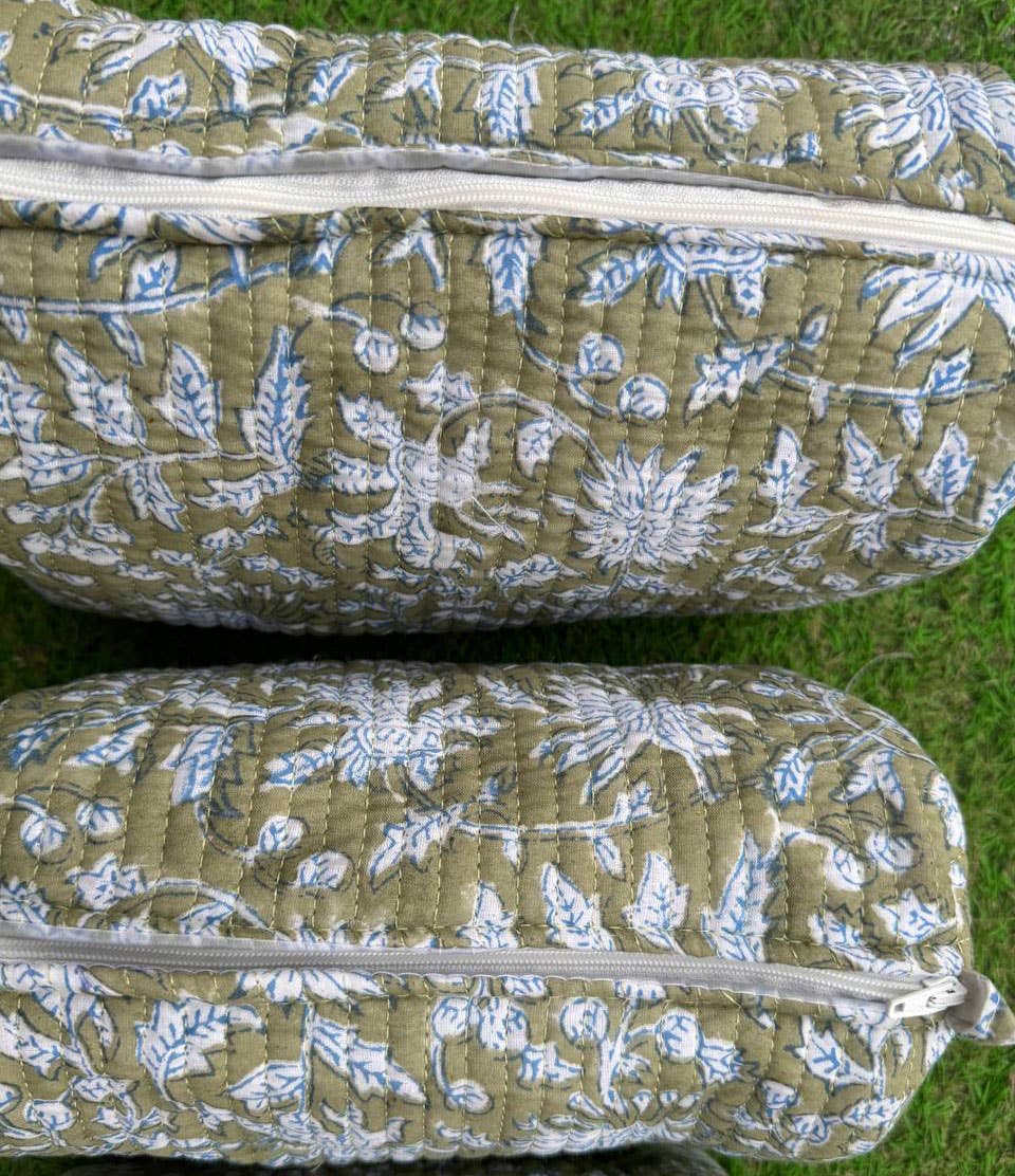 Medium Hand Block Print Bag Cotton Quilted