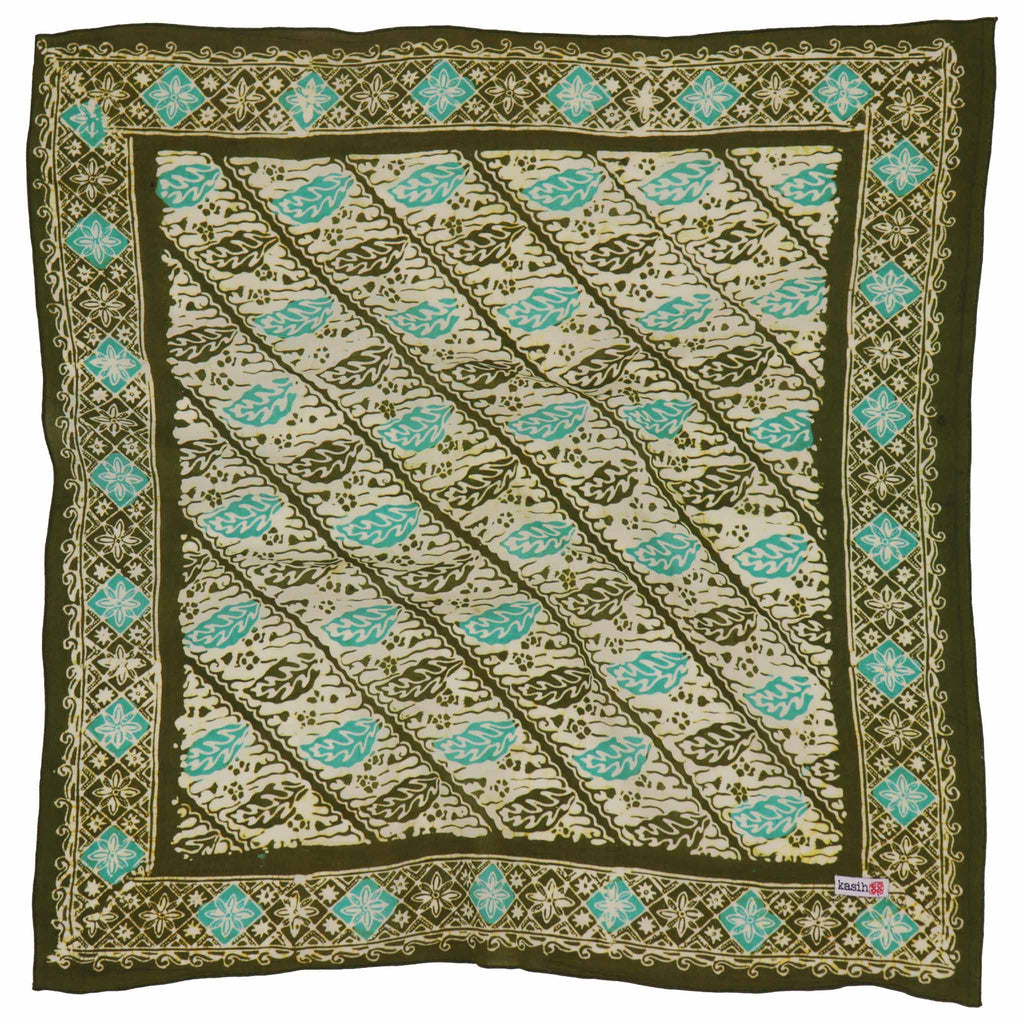 Batik Bandana-Leaf Lovers, Green