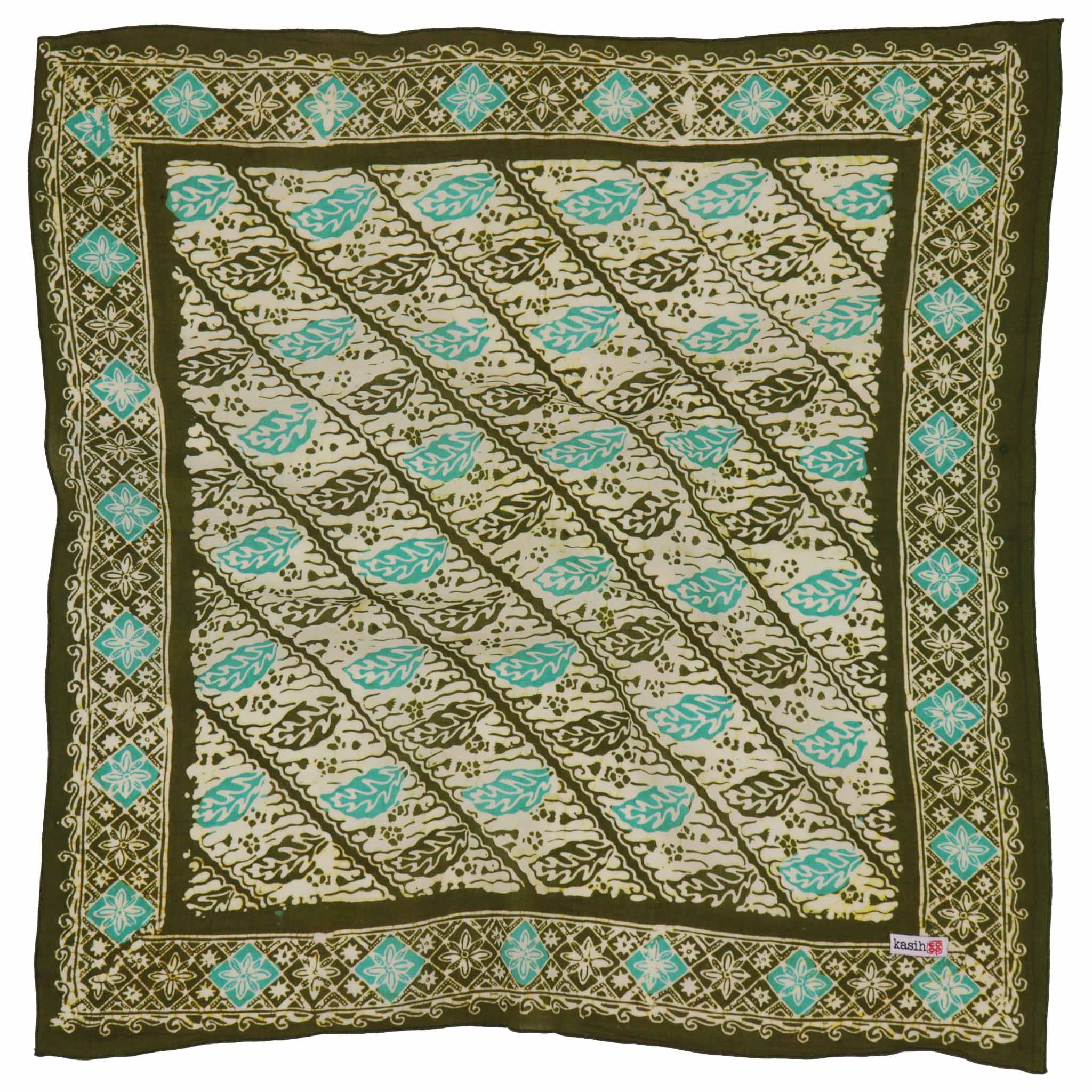 Batik Bandana-Leaf Lovers, Green
