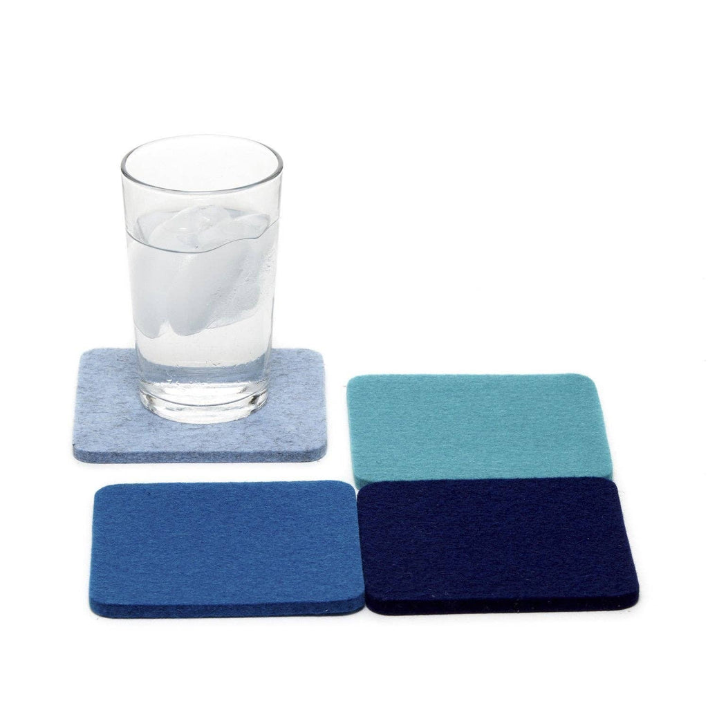 Bierfilzl Merino Wool Square Coaster Ocean: Ocean
