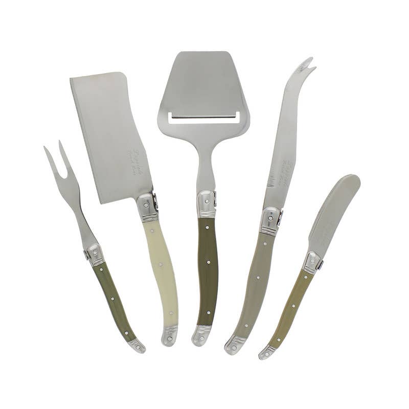 Laguiole Cheese Knife, Fork & Slicer Set – 5 Piece