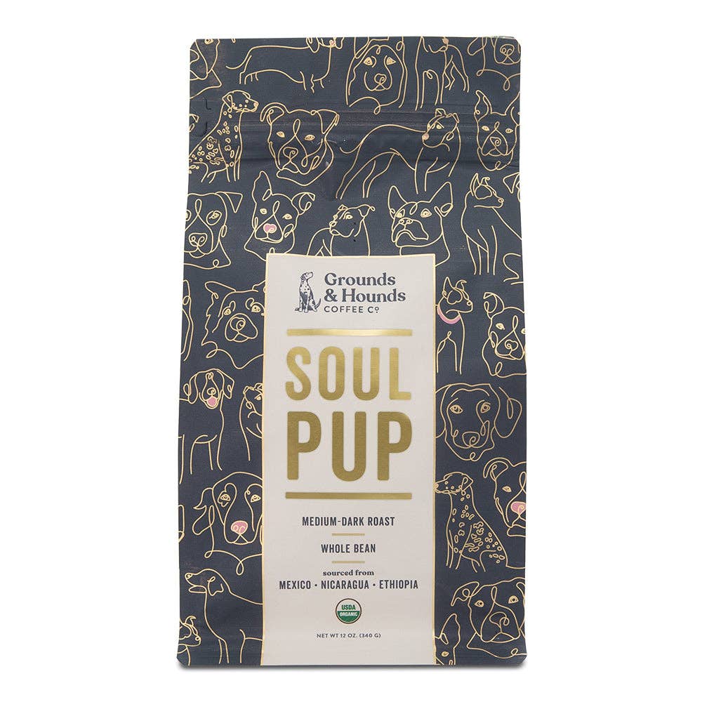 Soul Pup Organic Blend Coffee - Ethiopia, Guatemala, Mexico: Whole Bean