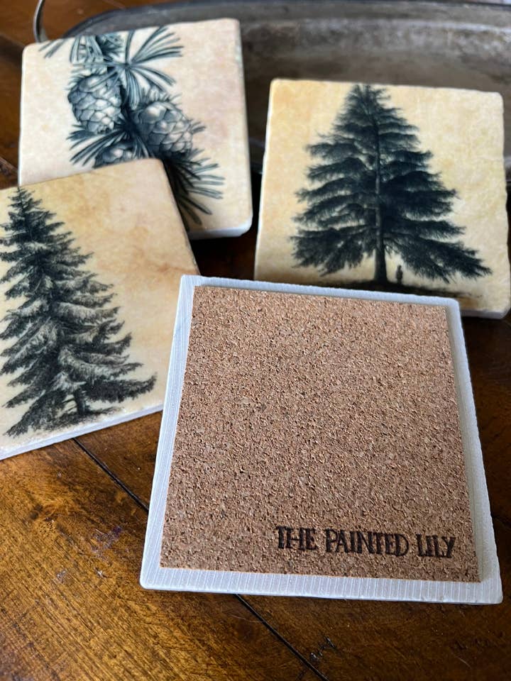 Pine Forest Stone Coaster | Single