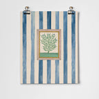 Book of Herbs Blue Stripe Fine Art Print