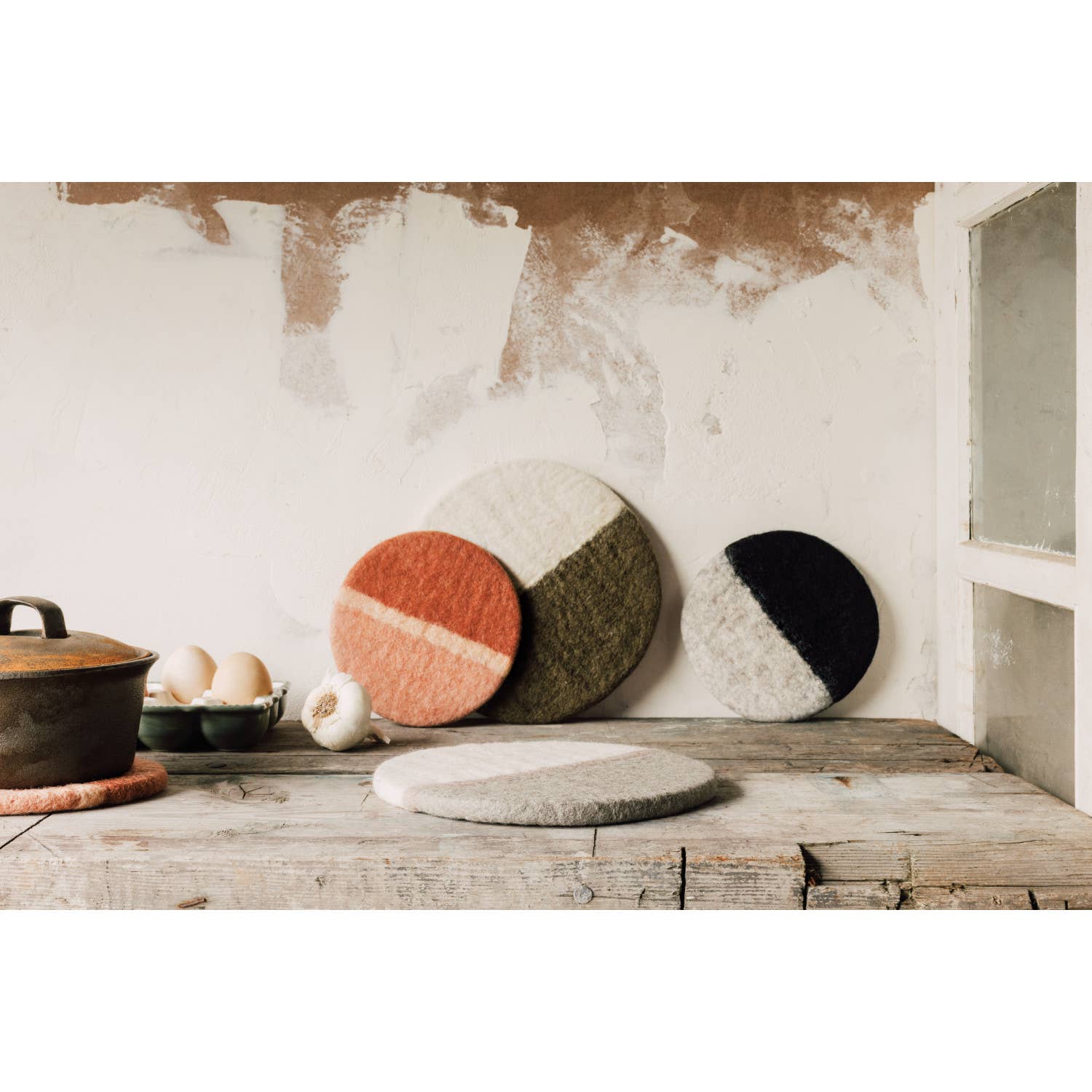 Quarry Felted Wool Trivet | 8"