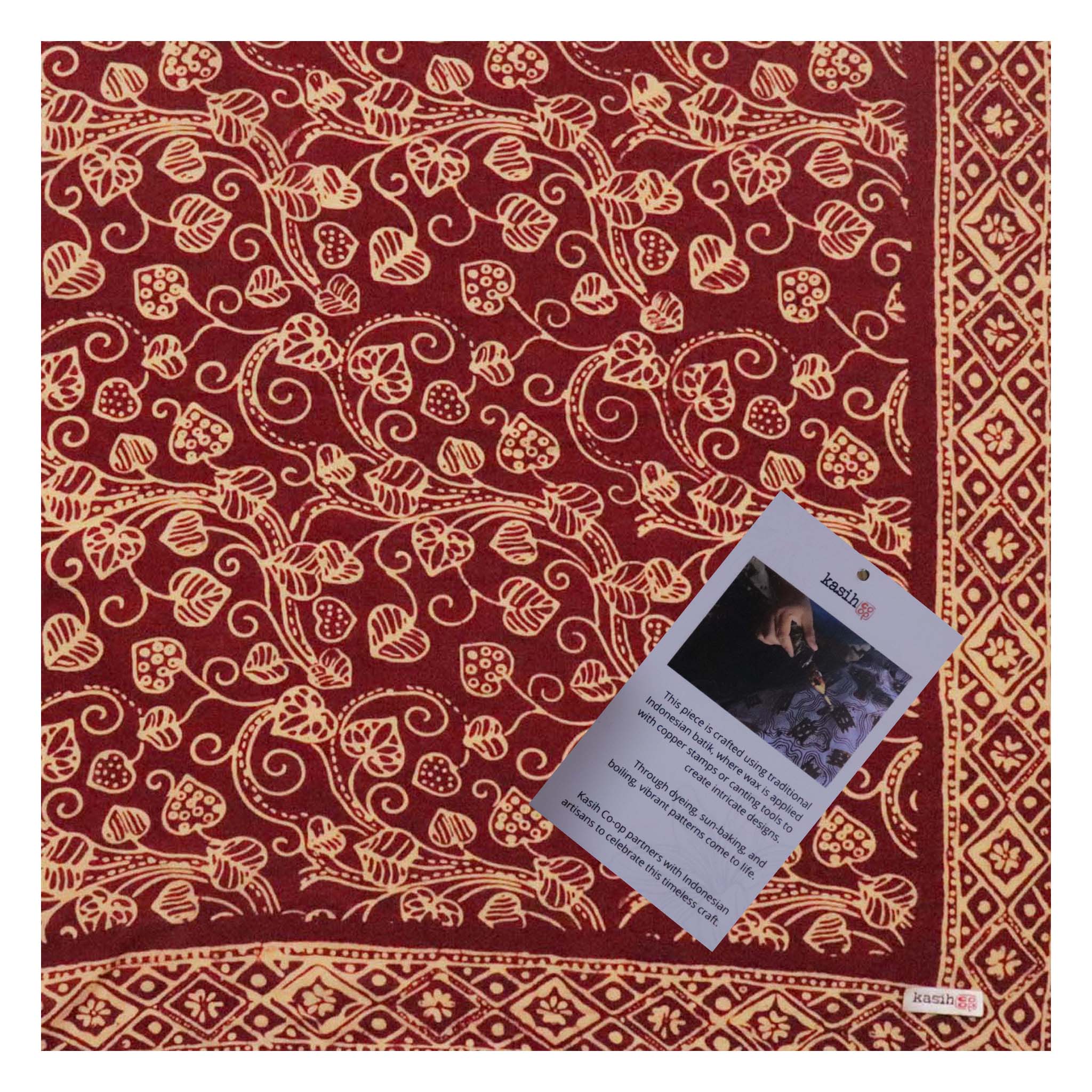 Batik Bandana-Charmed Canopy, Red