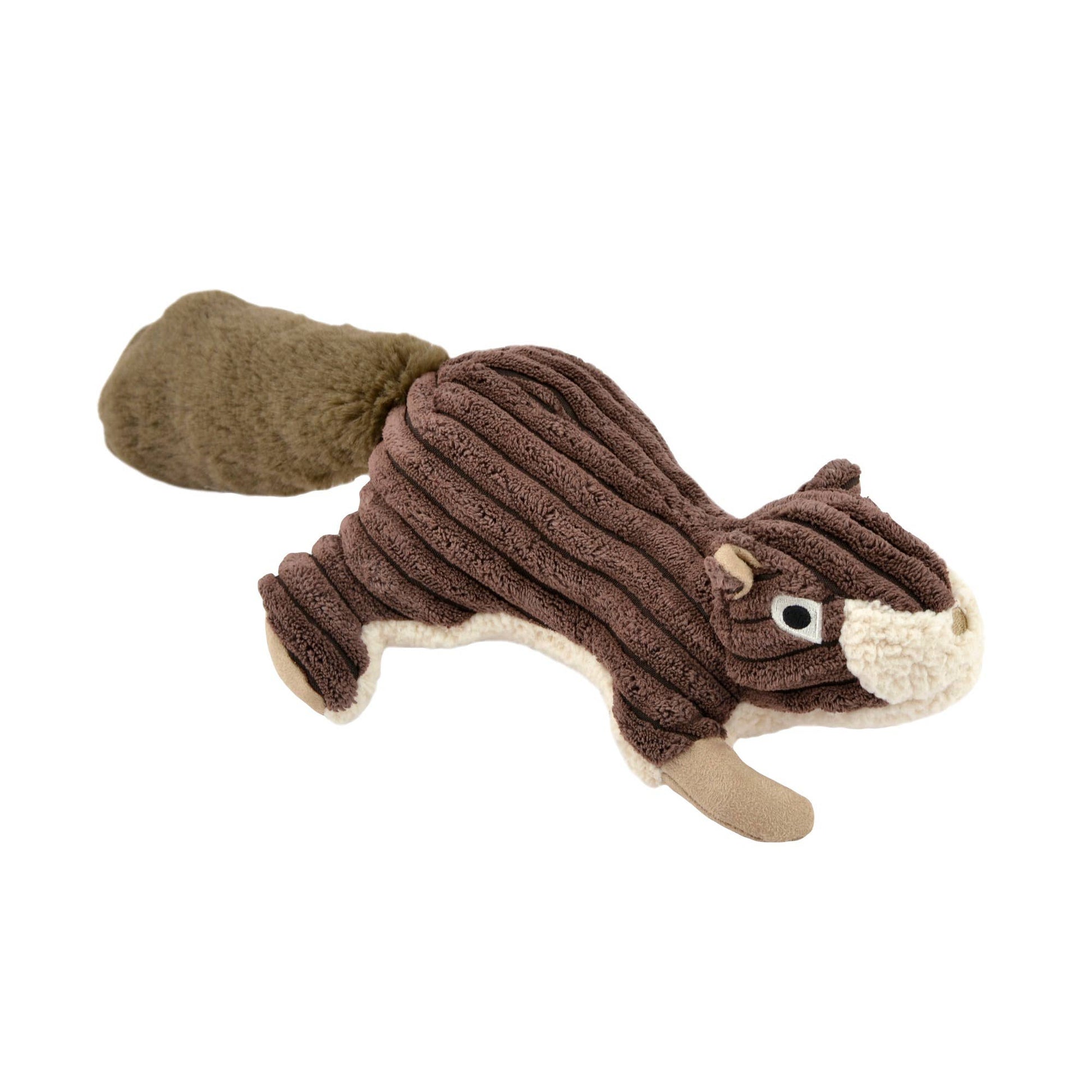 Plush squirrel toy on a white background