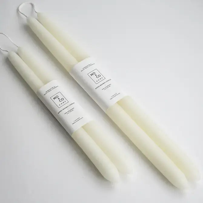 Berry Red | Dipped Beeswax Taper Candles – 14” | Pair