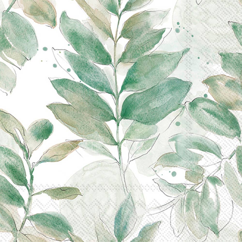 Soft Petal Leaves Paper Cocktail Napkins 20ct