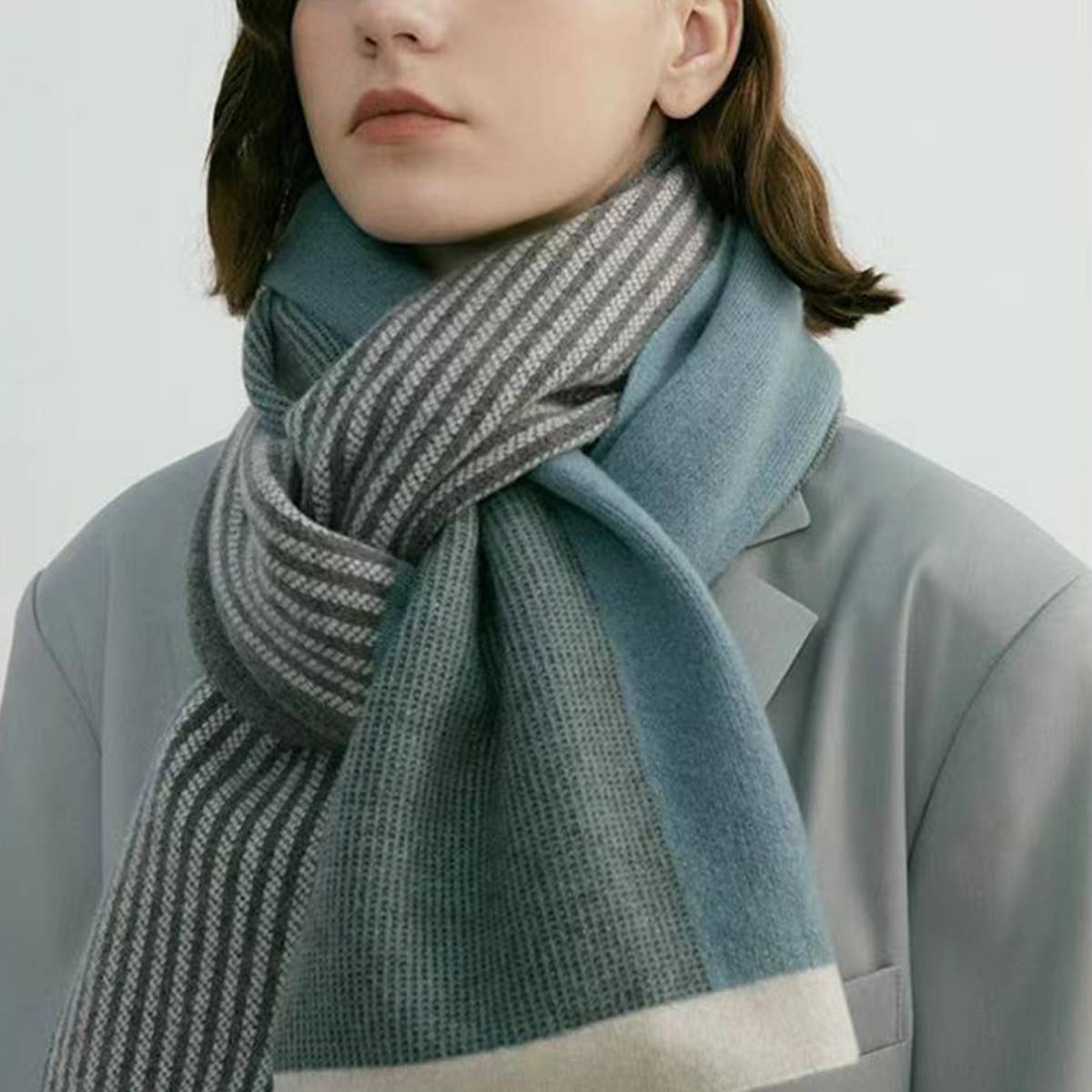 Dark Green Unisex Elegant Winter Couples Wrap (OS)
