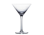 Crystal Martini Glasses with Ovals Design