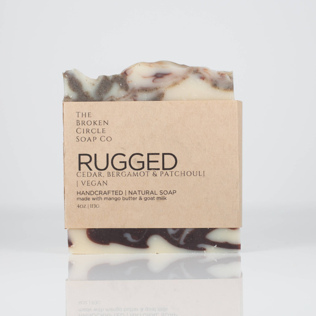 Rugged Cedar, Patchouli & Bergamot Vegan Soap | 4 oz