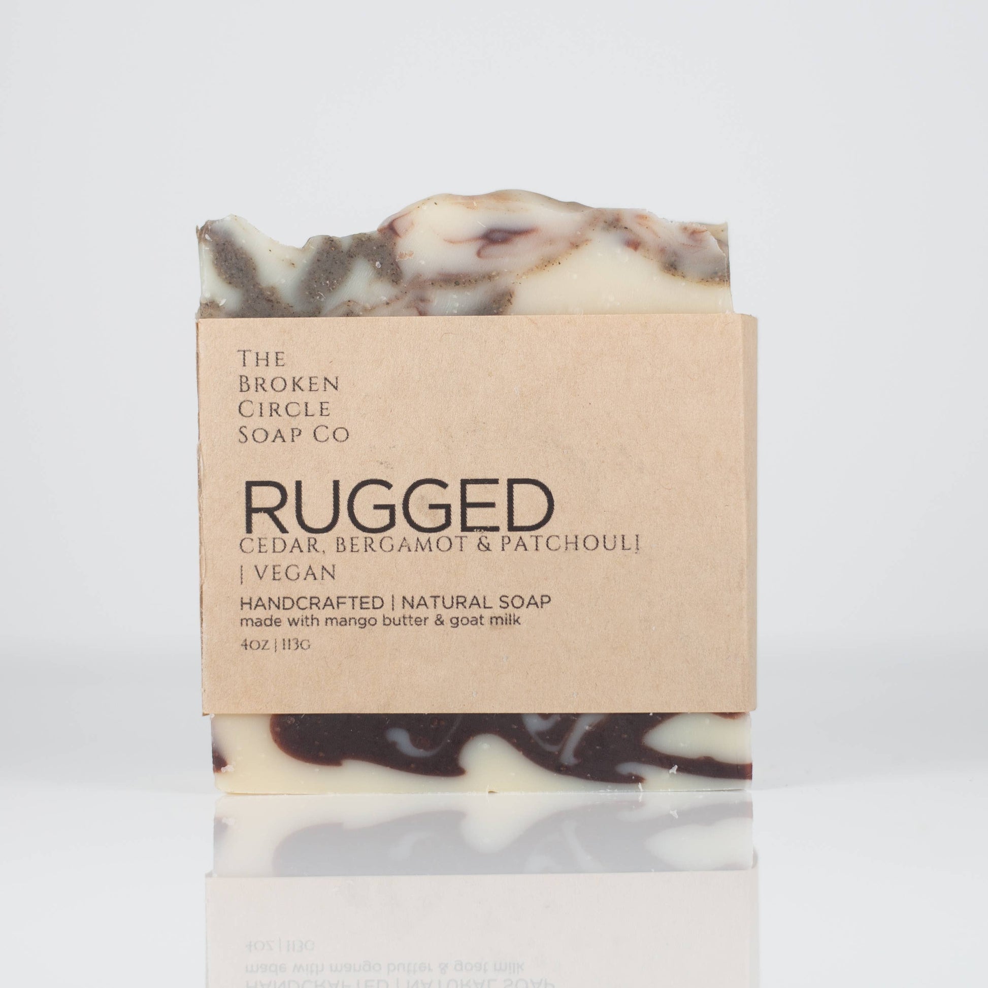 Rugged Cedar, Patchouli & Bergamot Vegan Soap | 4 oz