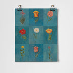 Blue Festival of Flowers Fine Art Print