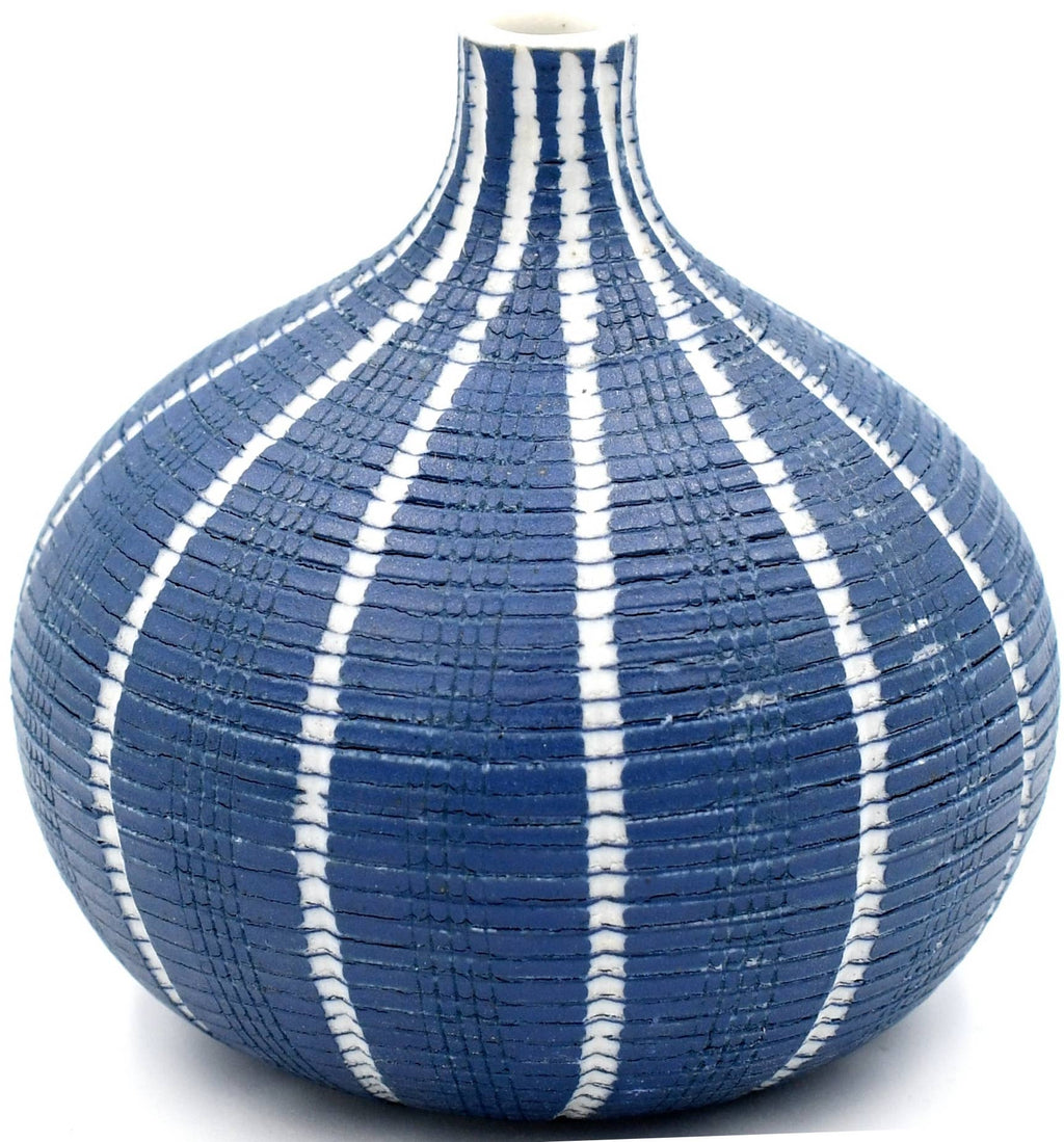 Blue Congo Tiny S- W22 Handcrafted Porcelain Bud Vase
