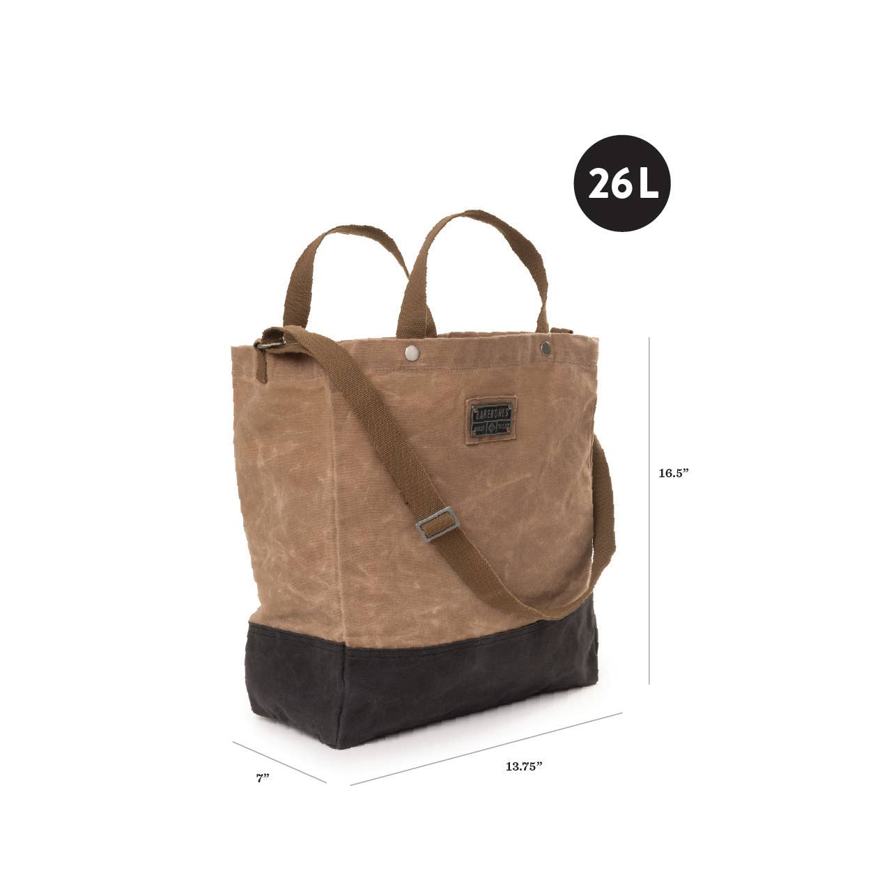 Neelum 26L Oversized Tote Bag -Waxed Canvas Bag