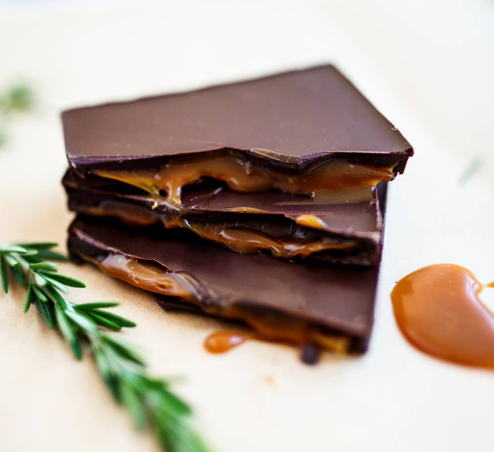 Rosemary Caramel Dark Chocolate Bar