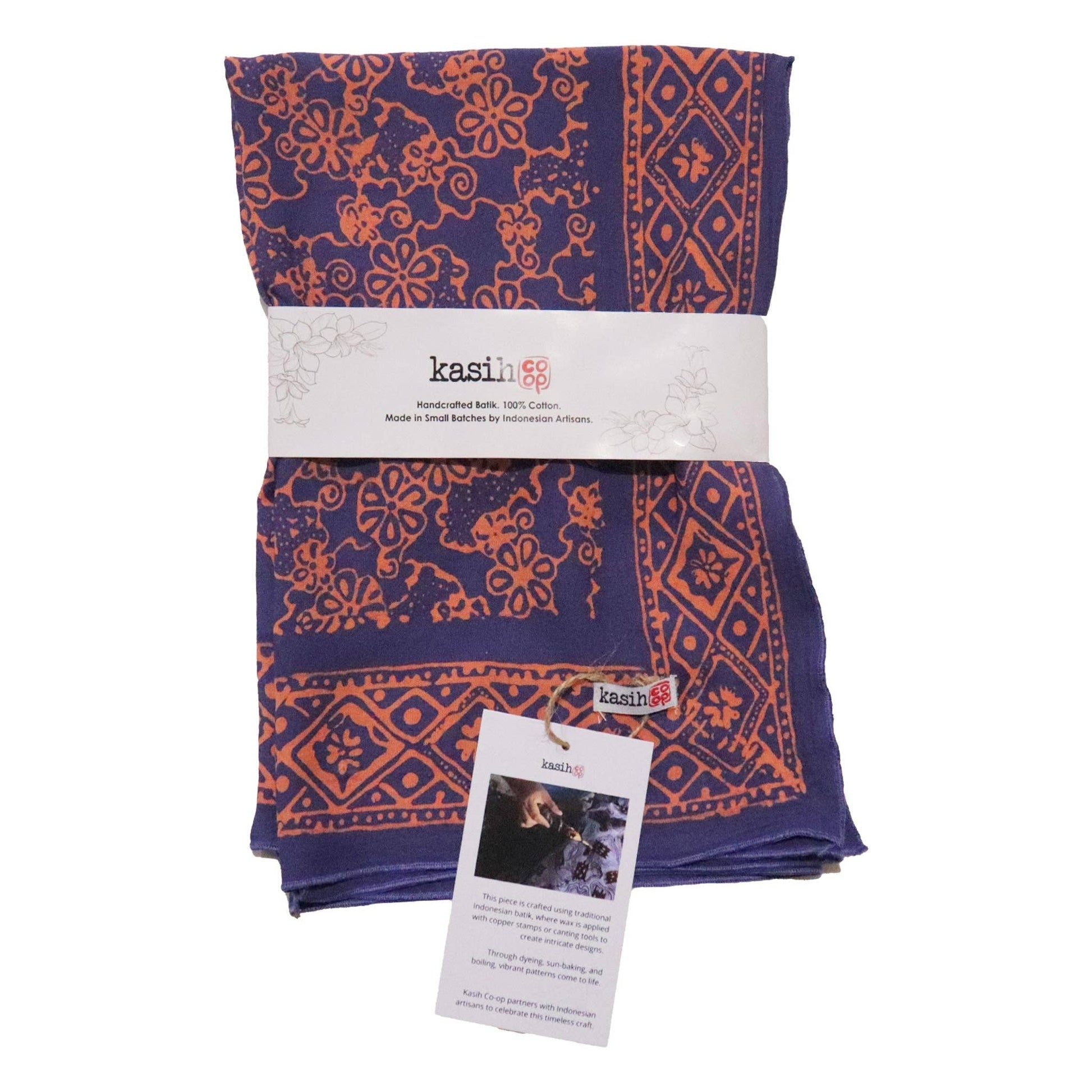 Batik Bandana – Pink Blue | Mangosteen Pattern