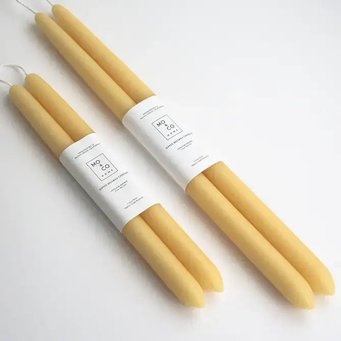 Berry Red | Dipped Beeswax Taper Candles – 14” | Pair