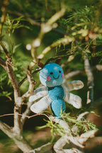 Winged Dragonfly Rattle - Garden-Themed Toy: Blue
