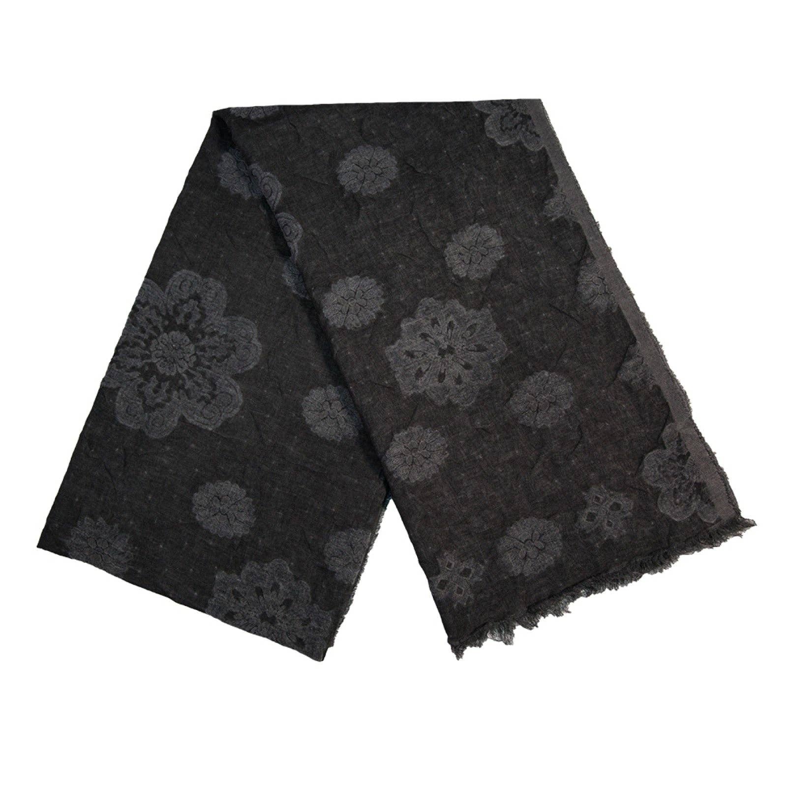 Brown Double Layer Attached Thick Scarves