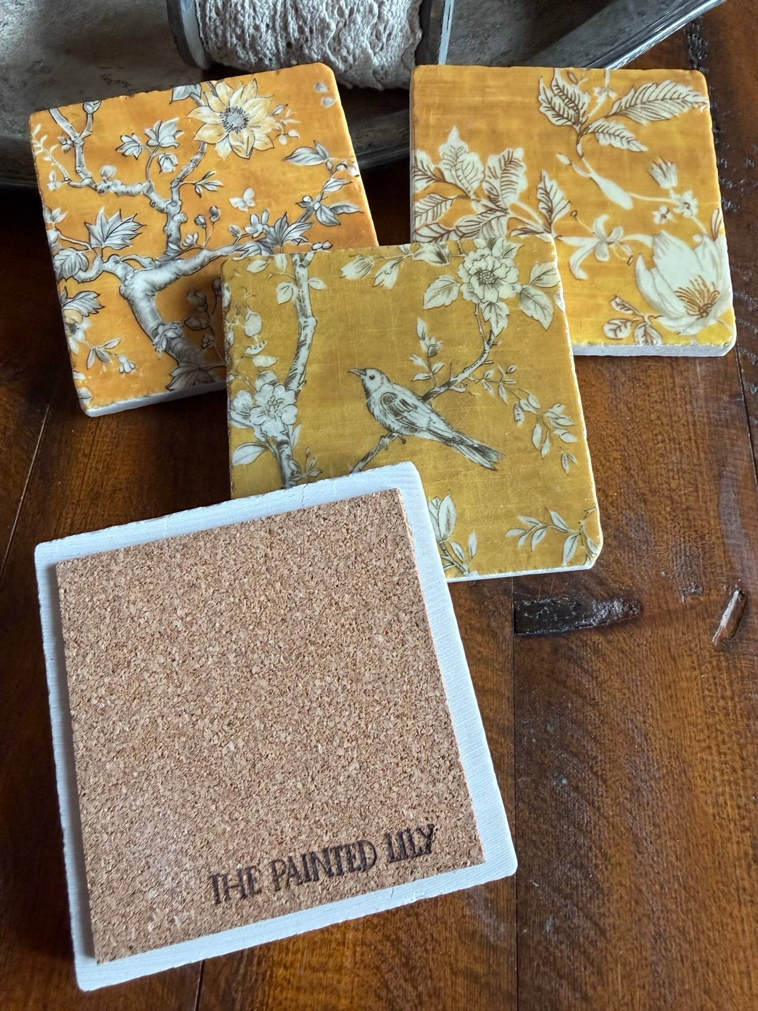 Golden Tapestry Stone Coaster | Single