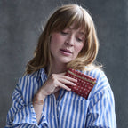 Rust Cross-Stitch Coin Purse